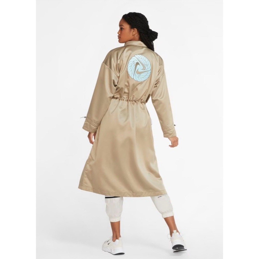 Nike CU5974-342 Icon Clash Satin Long Jacket Mystic Stone‎ M Streetwear Sporty